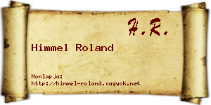 Himmel Roland névjegykártya